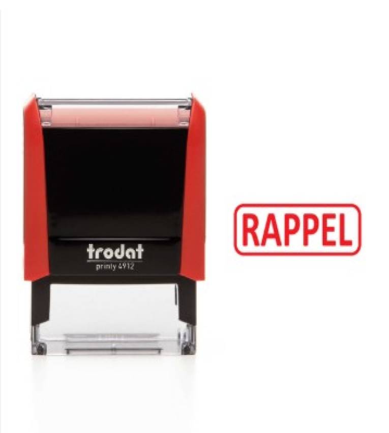 Tampon encreur  Professionnel ''RAPPEL'' Trodat 4912 , Encre à Séchage Rapide ,Formule Commerciale